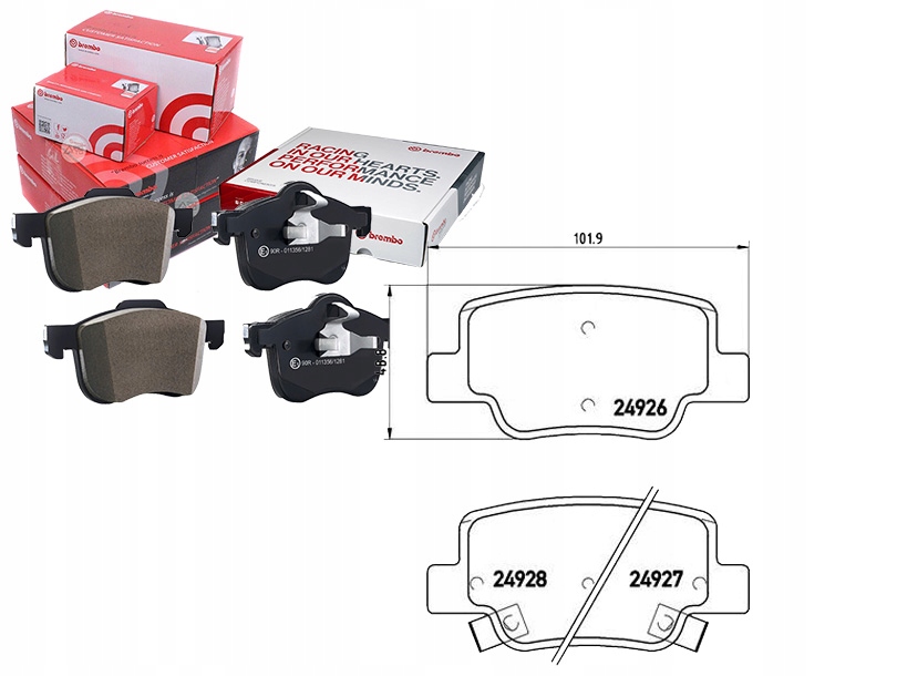 Brzdové Destičky Toyota Verso 09- Zadní Brembo