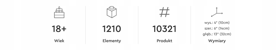 LEGO 10321 ICONS Chevrolet Corvette Oryginalne Nazwa zestawu Chevrolet Corvette