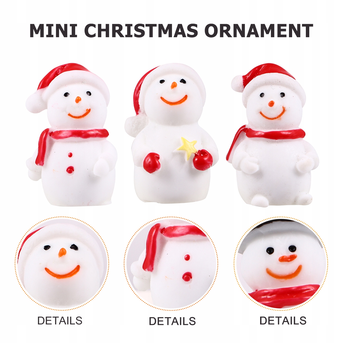 20 SZT. FIGURKI ŚWIĄTECZNEJ ŚNIEŻNEJ KULI Marka bez marki