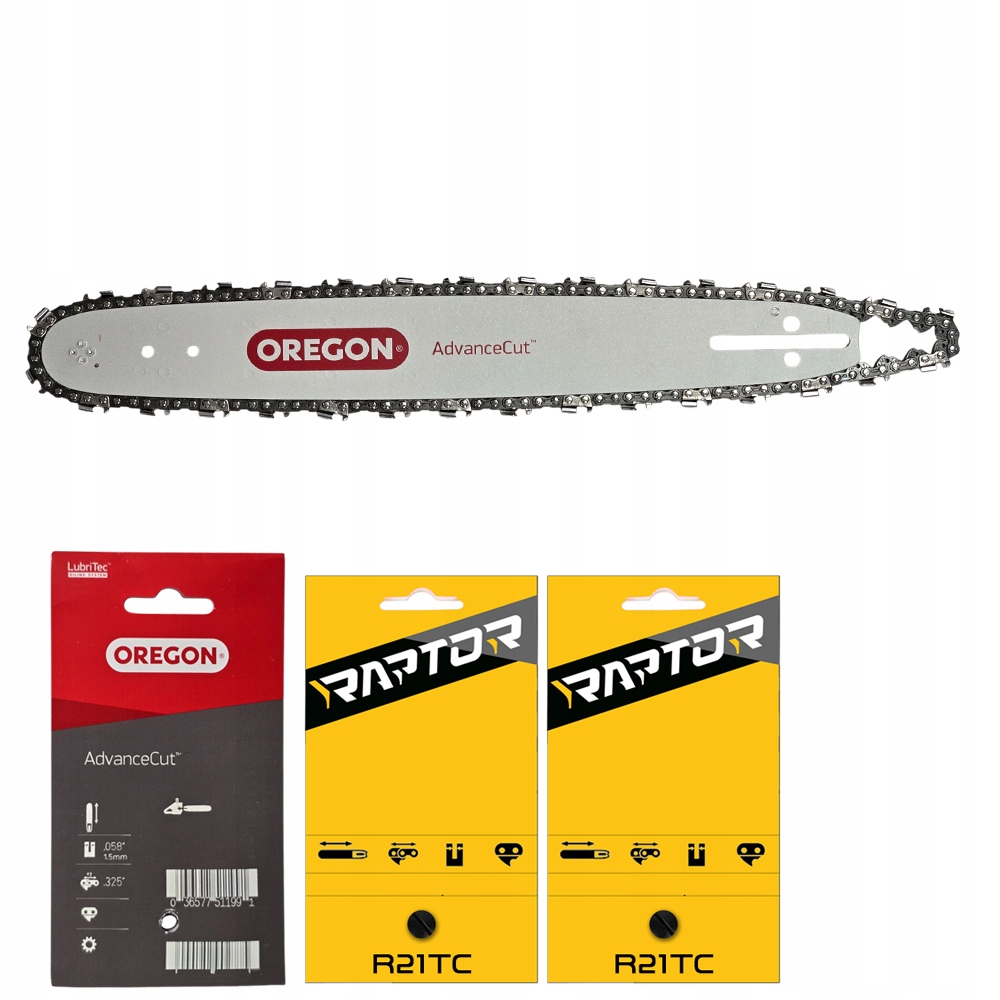 2x reťaz Raptor vodiaca lišta pre Nac SPS01-52 45 cm .0325" 1,5 mm