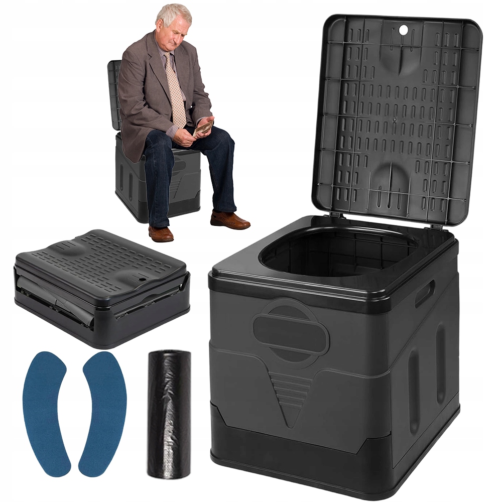 Toaleta Turystyczna Składana Przenośna Worki Pokrowiec Kampera 150kg 20l