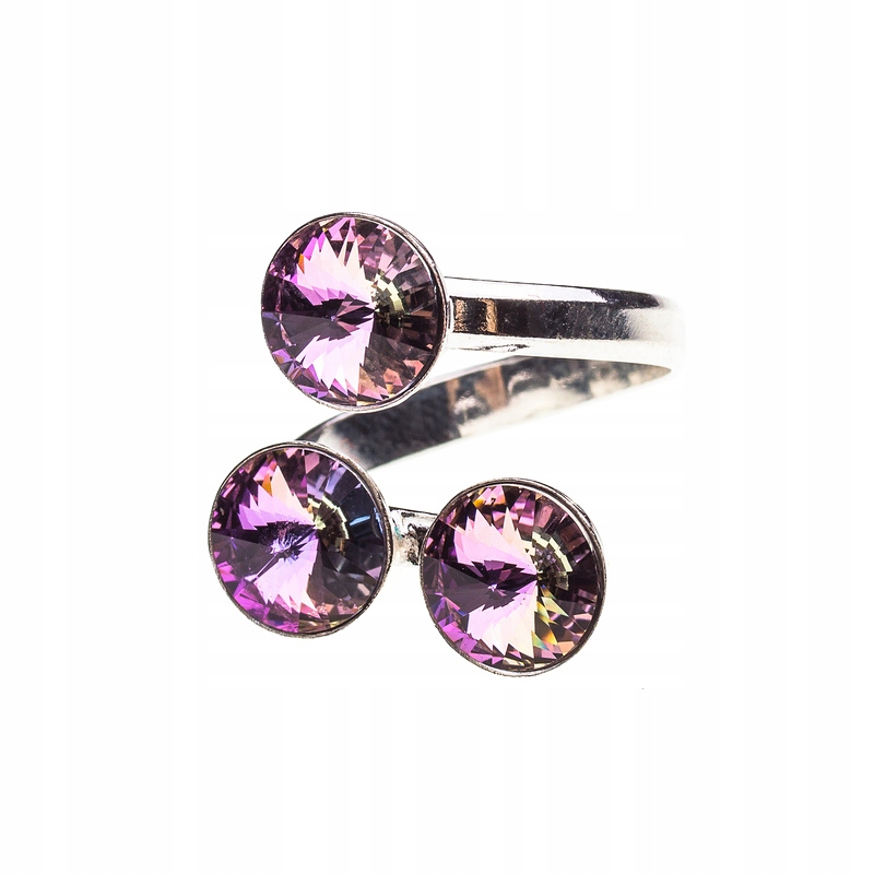 

Pierścionek srebrny z kr. Swarovski Rivoli 3x8 VL