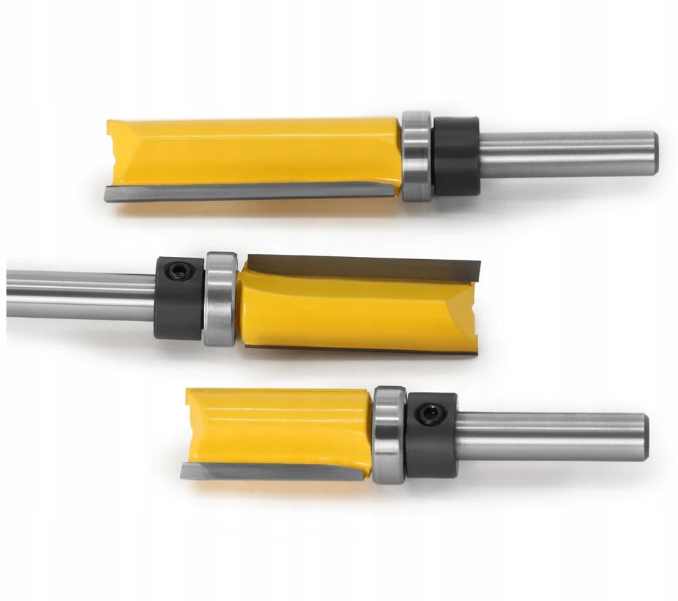 ZESTAW 3 DO WYCINANIA Z SZABLONÓW ,ŁOŻYSKOWANE 8mm Marka BestFrez