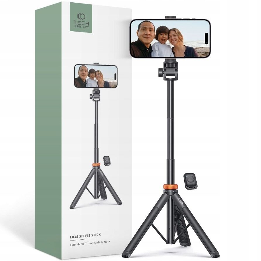 TECH-PROTECT L03S -SELFIE STICK TRIPOD DO ROLEK - STATYW KIJEK - BLUETOOTH Rodzaj selfie stick
