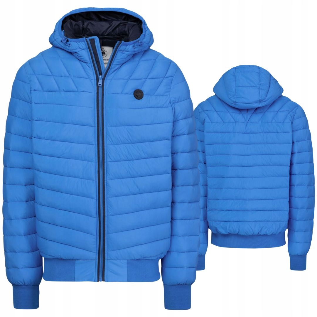 Pitbull West Coast Naylor Modrá Prošívaná Zimní Bunda Bunda S Kapucí, S Kapucí XXL