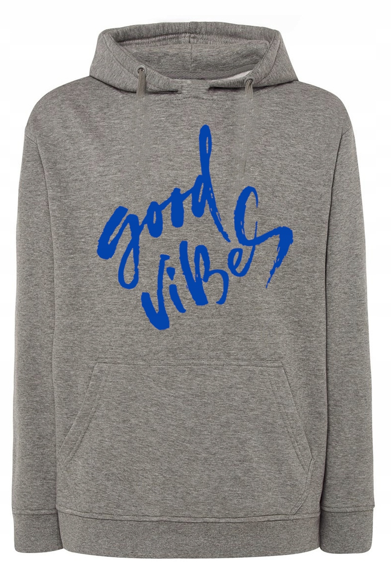 Pánská mikina s pěkným potiskem nápis Good Vibes vel. 5XL