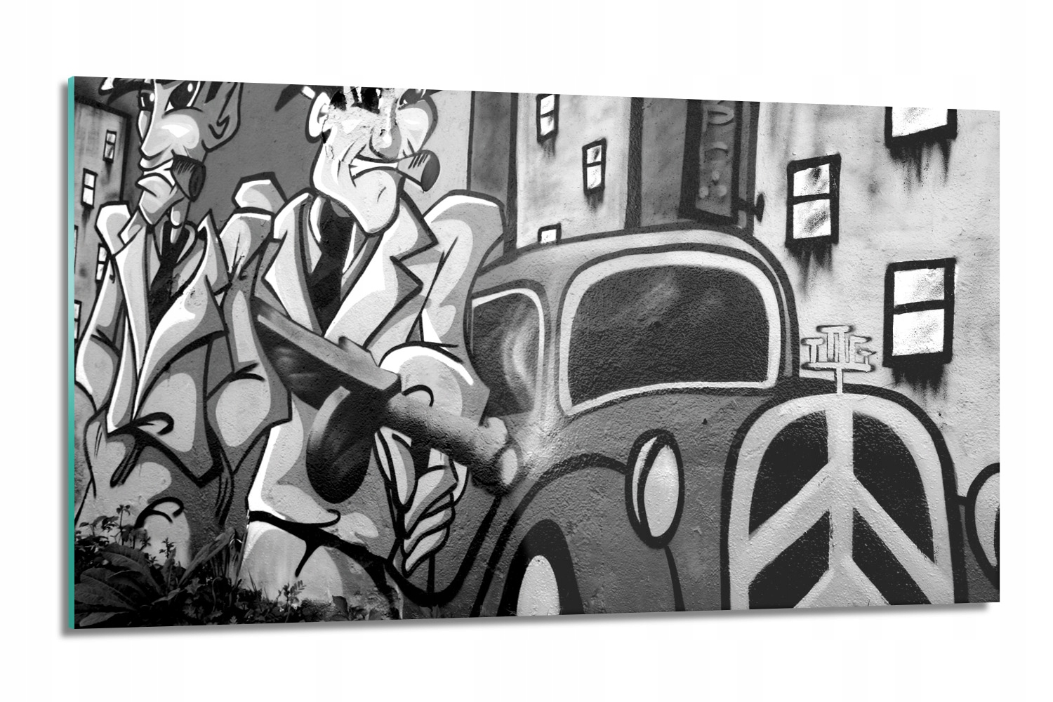 sklenená doska Graffiti gangsteri na stenu 120x60