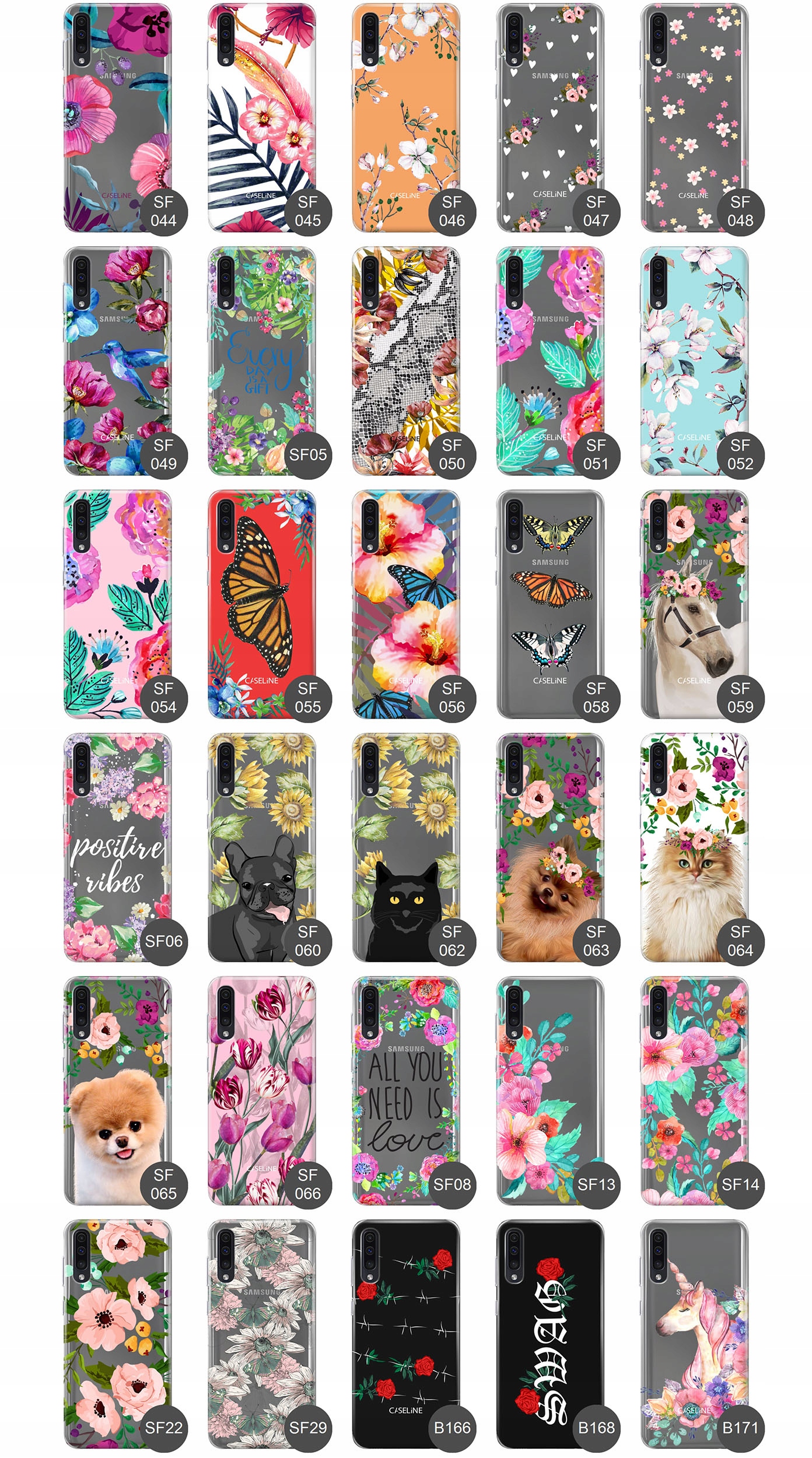 Samsung A50 slim case guma wzory