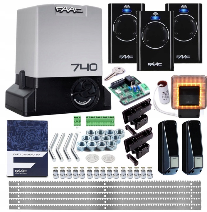 Zestaw napęd siłownik NAJNOWSZY FAAC 740 XLED