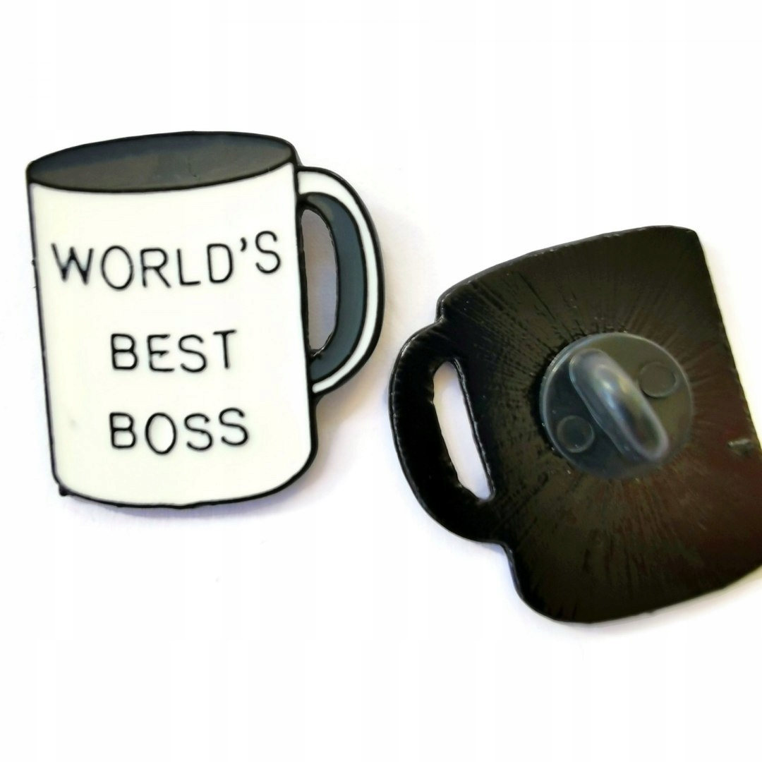 

Przypinka Kubek Biały Worlds Best Boss Buton Metal