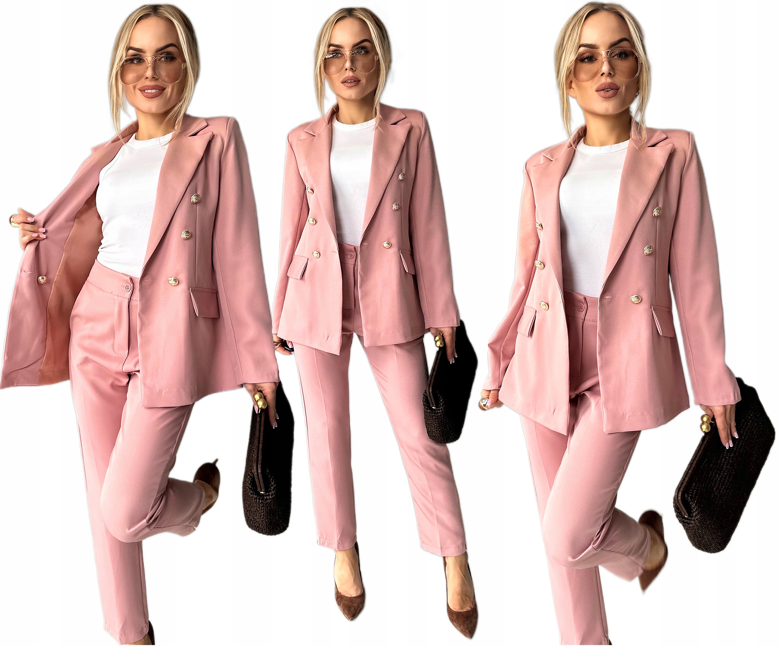 Elegantní dámský sako komplet doutníkové kalhoty 40 Aliana