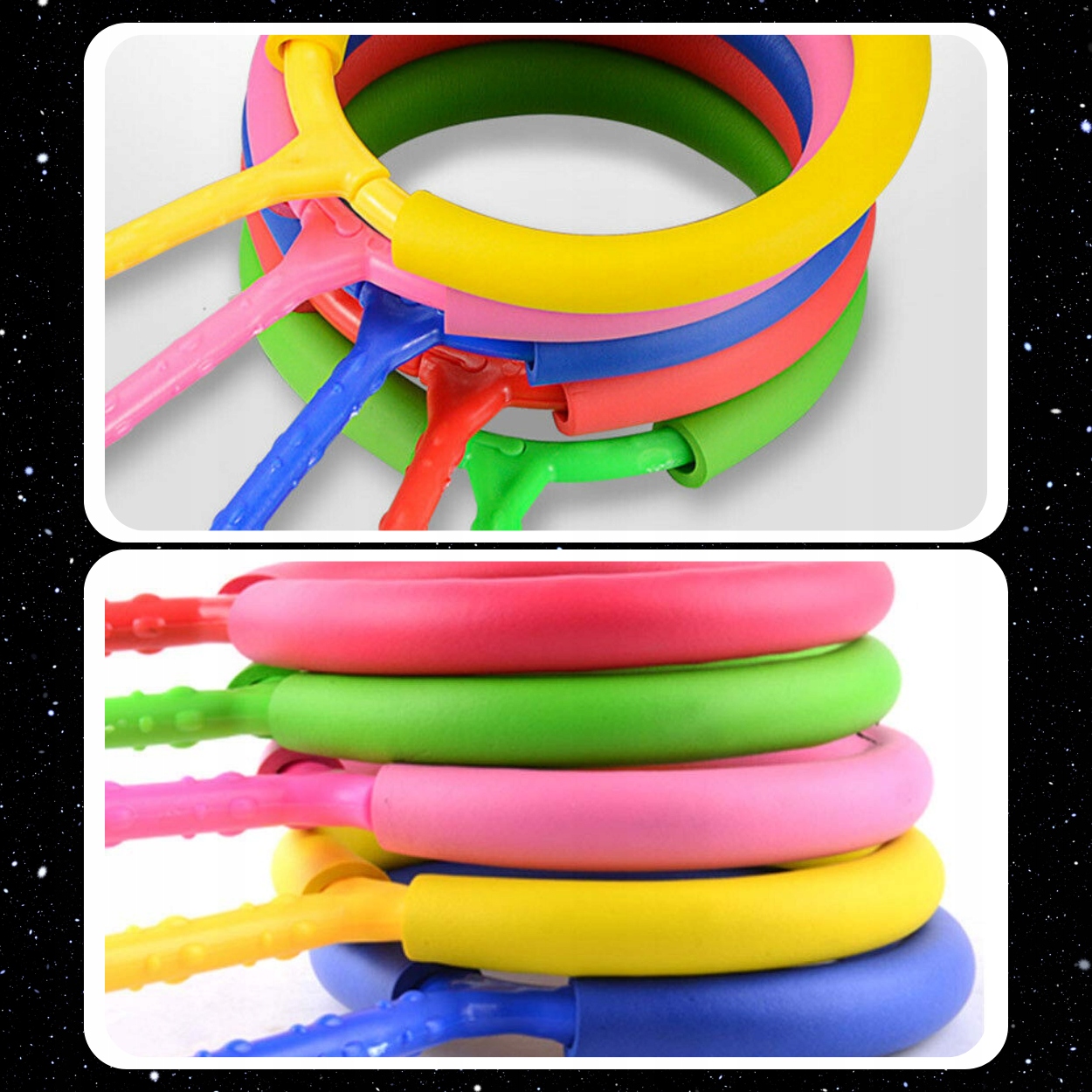 Skakanka na nogę HULA HOP skipper dla dzieci ŚWIECĄCA skip jump LED kolory Średnica 60 cm