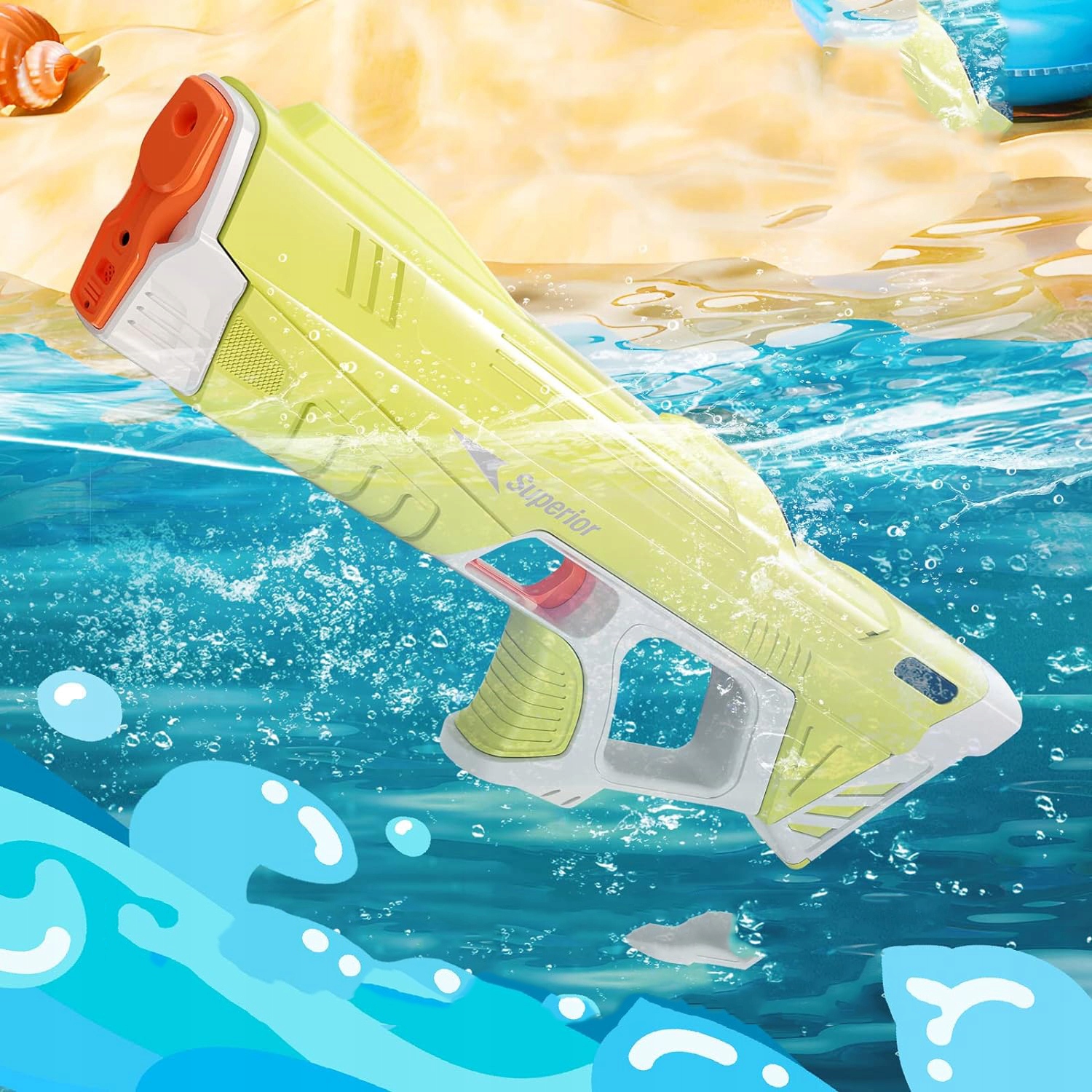 ELEKTRYCZNY PISTOLET NA WODĘ AUTOMATYCZNA KARABIN DUŻY + OKULARY OCHRONNE Marka Bedee