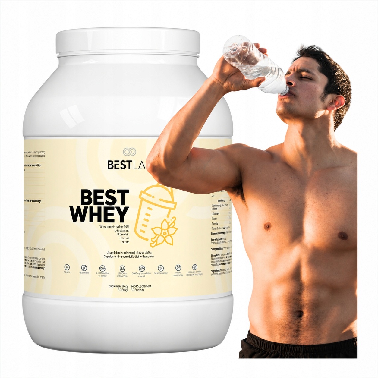 Protein Best Lab BestWhey Protein Wpi 90% 900 g Kreatin Glutamin