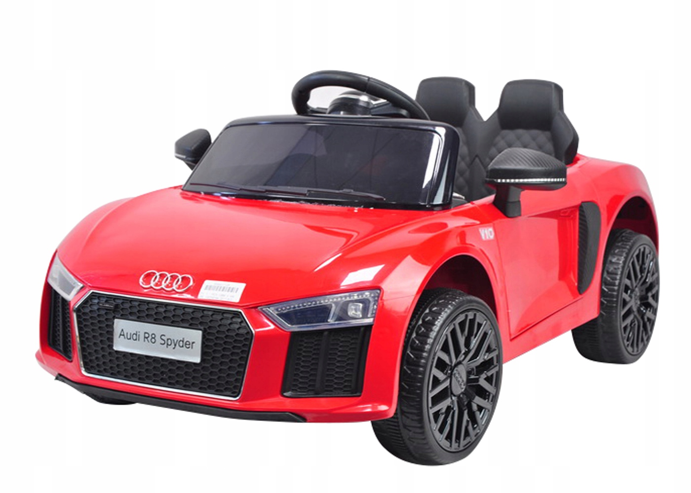 Audi R8 na akumulator dla dzieci Czerwony Pilot Eva Wolny Start MP3 Led
