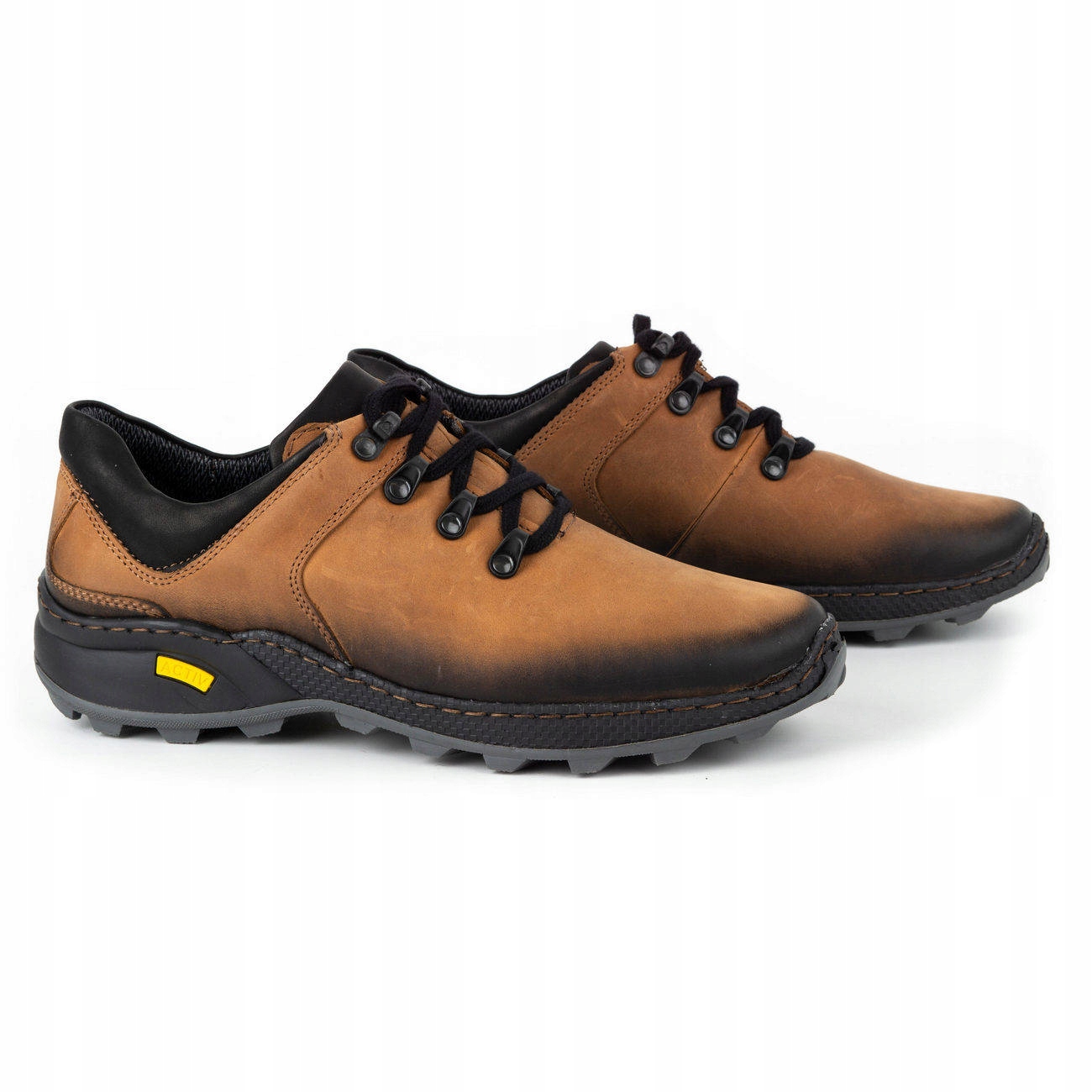 Buty męskie trekkingowe skórzane 890MA rude 41 Rozmiar 41