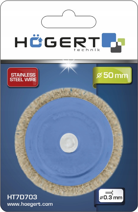 SZCZOTKA CZOŁOWA STALOWA Z TRZPIENIEM 50MM DRUT STALOWY 0,3MM Waga produktu z opakowaniem jednostkowym 0.082 kg