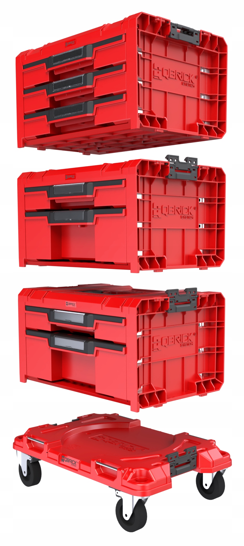 

Qbrick szafka Pro Drawer Set 3 QS322 Red Ultra Hd