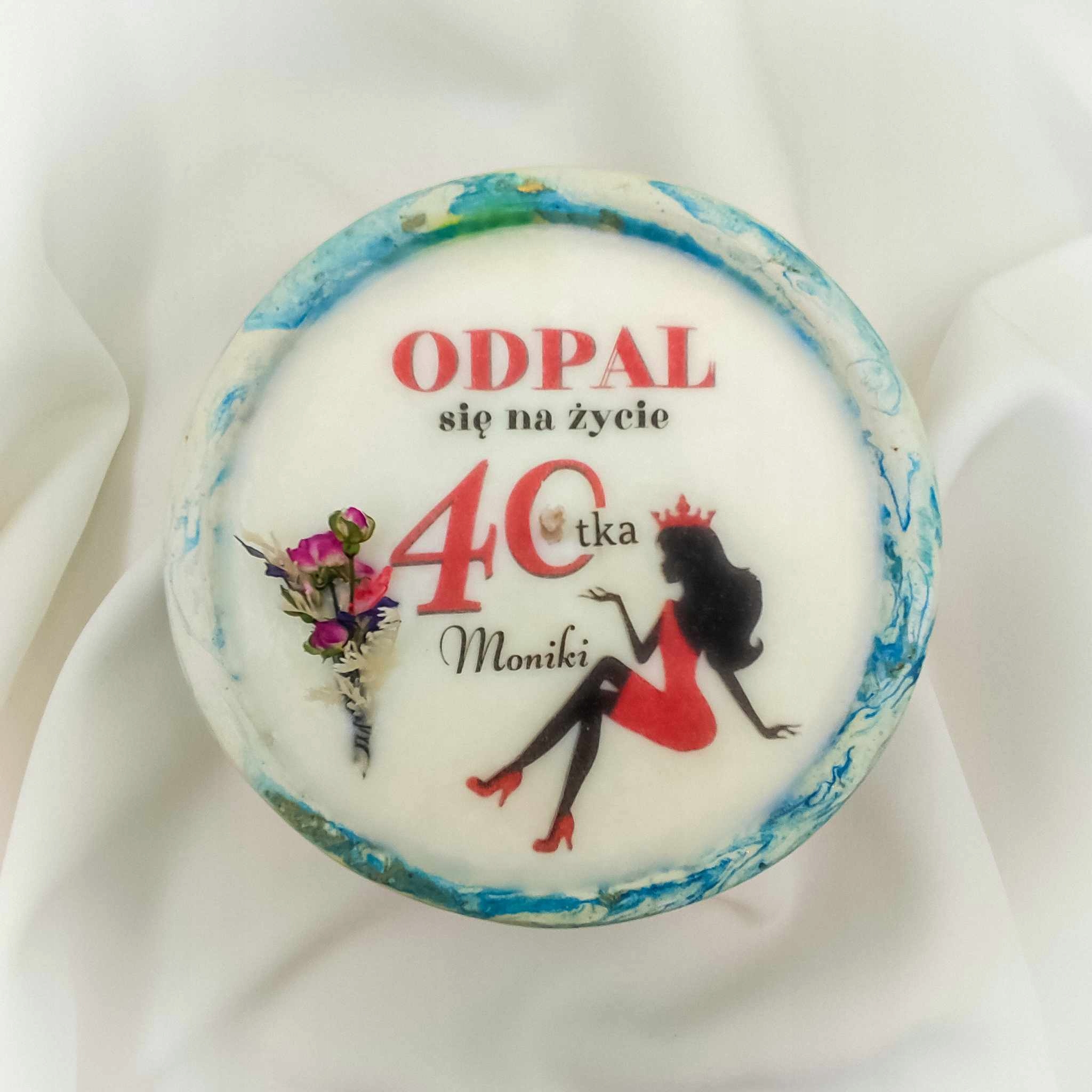 40 personalizovaný dárek/XL svíčka