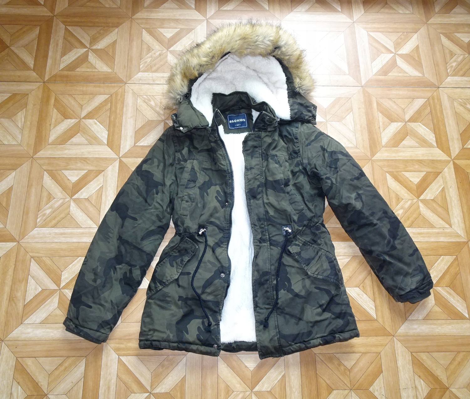 Bardzo ciepła zimowa kurtka chłopięca moro 152 Marka Inna marka