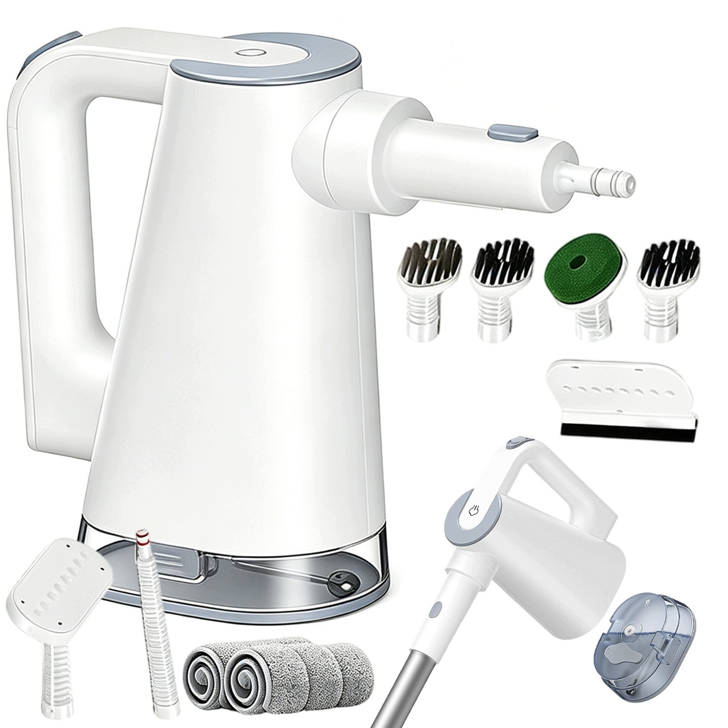 Parní Mop Tlakový Čistič 1500W 370ML Multifunkční Do Kuchyně Sada