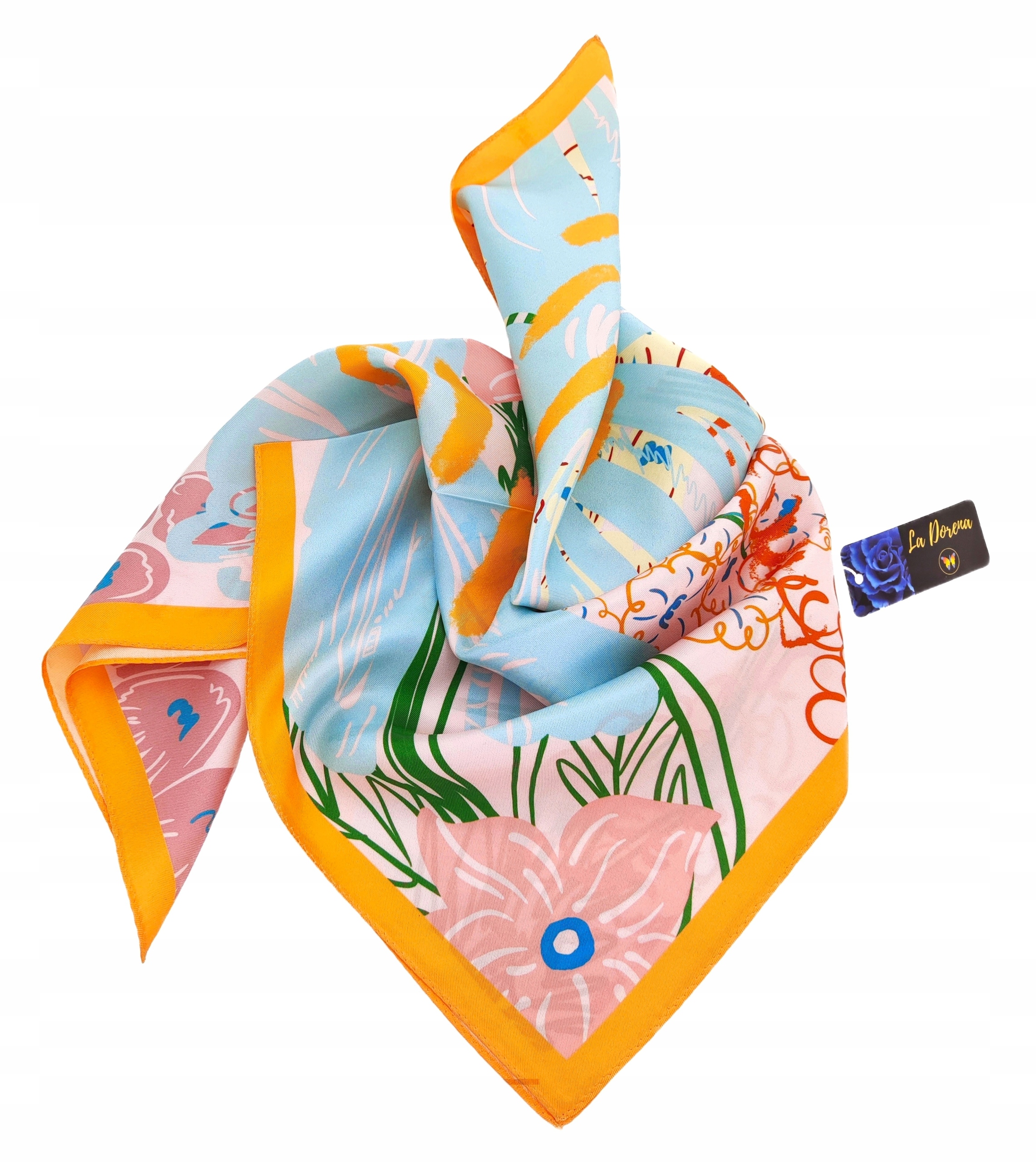 Hedvábný Šátek 100% Přírodní Hedvábí, Morušová Barva, Značka Kvality