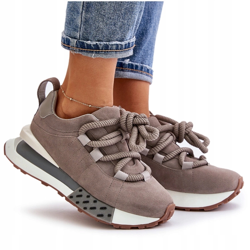 Dámské Semišové Tenisky Na Platformě Artiker 54C1463 Šedé 36