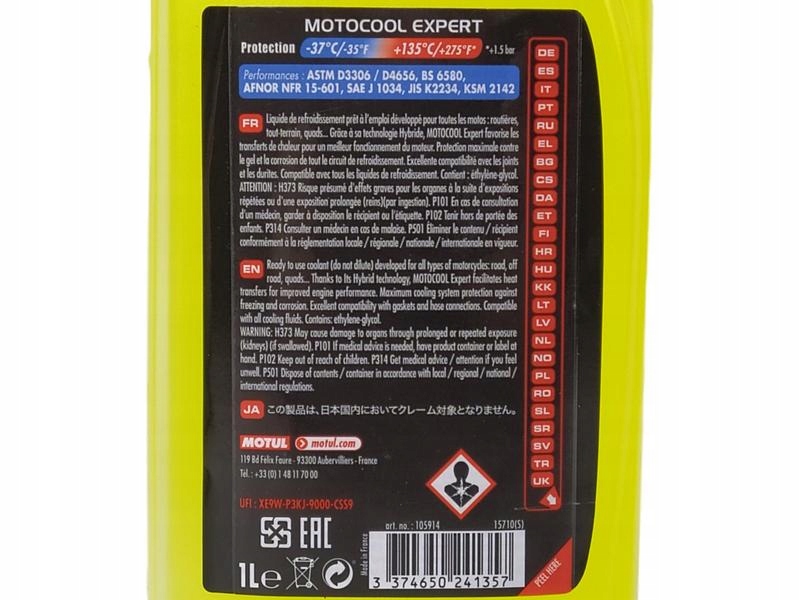 MOTUL PŁYN CHŁODNICZY -37C MOTOCOOL EXPERT 1L Producent Motul