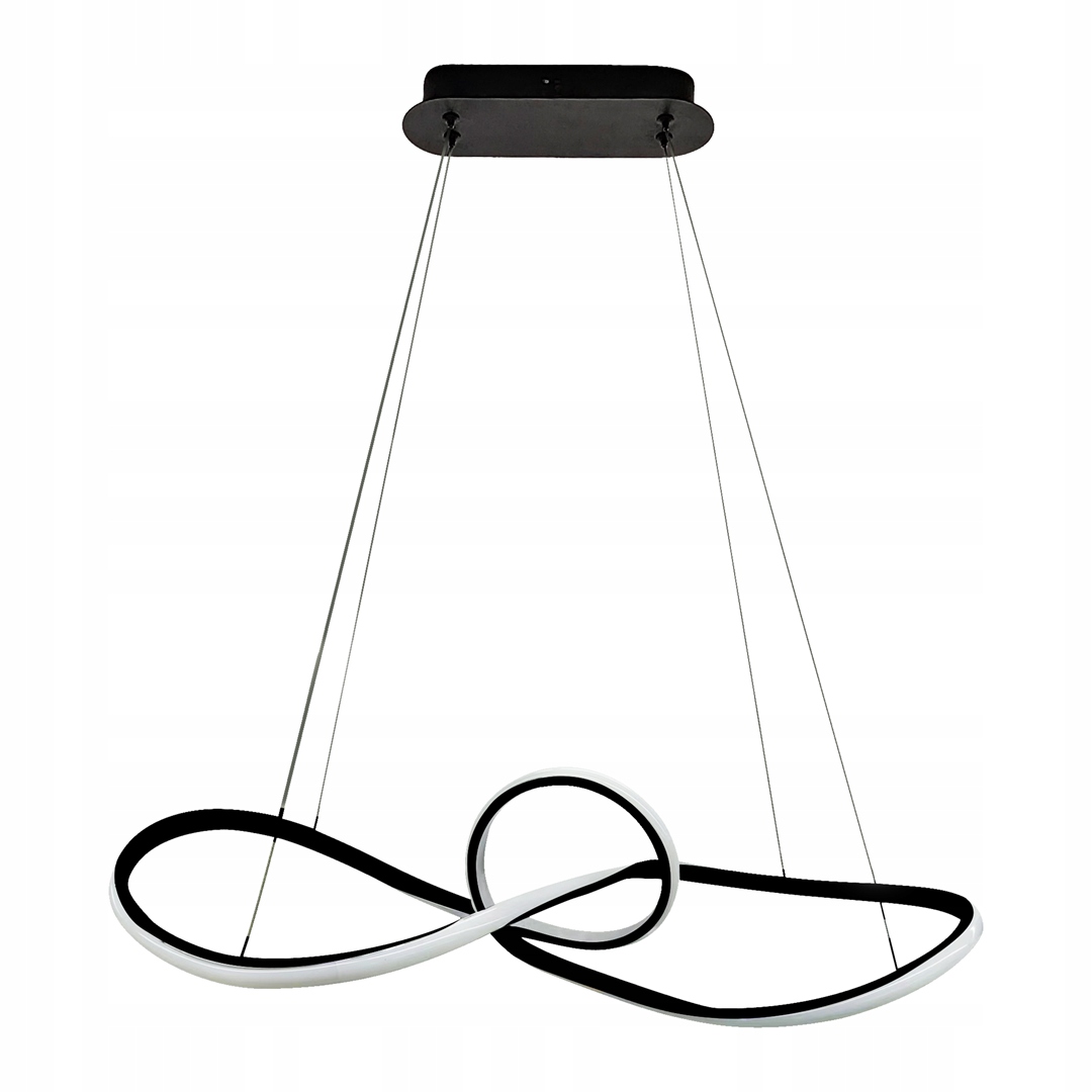 Závěsná Led lampa velká, moderní, černá, nad jídelní stůl do obývacího pokoje Milagro