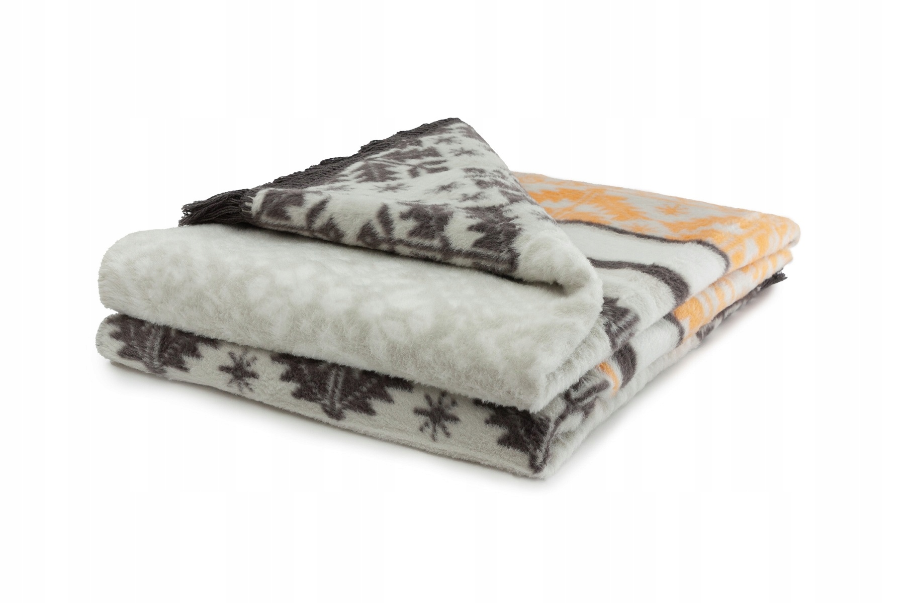 

miękki koc bawełniany 150x200 sunset etno żółty