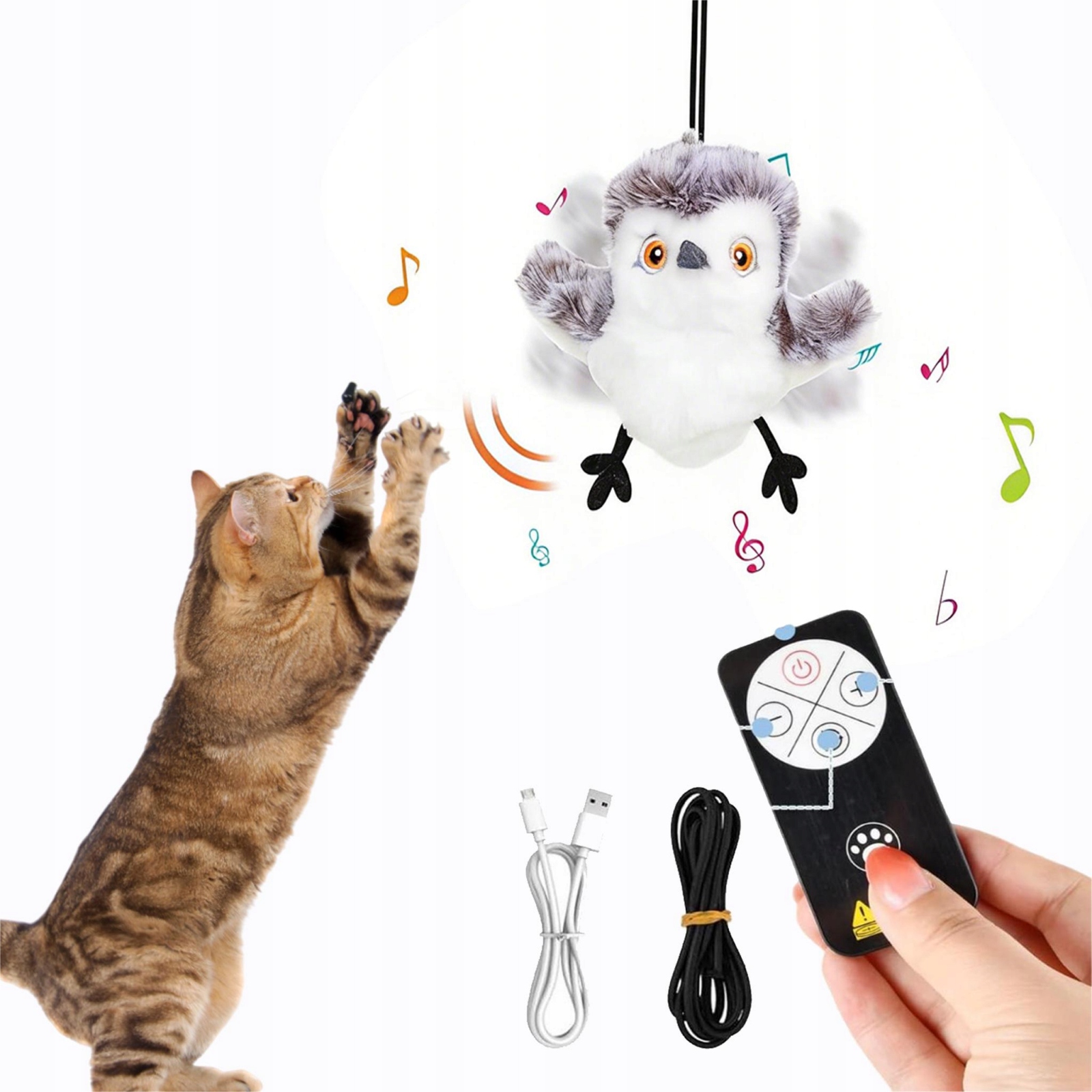 Levně Inteligentní Elektrická Hračka Pro Kočky Ve Tvaru Ptáka S Koťátkem