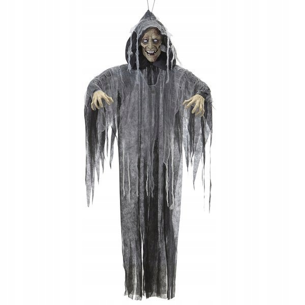 Interaktivní Dekorace Závěsná Zombie Světlo Zvuk Pohyb Halloween