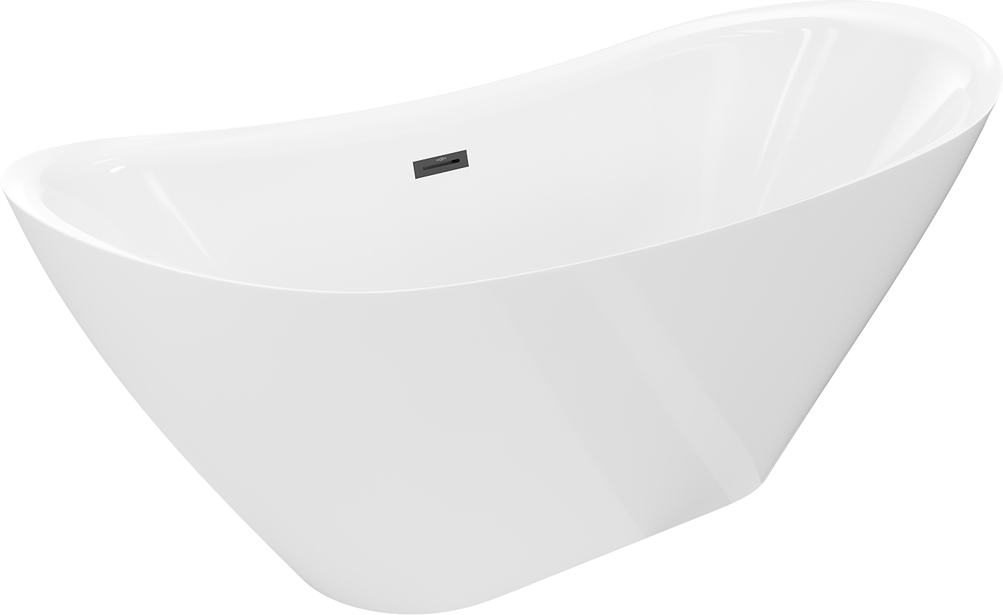 Mexen Lotos volně stojící vana 140 x 75 cm, bílá, přepad černý 5205140770