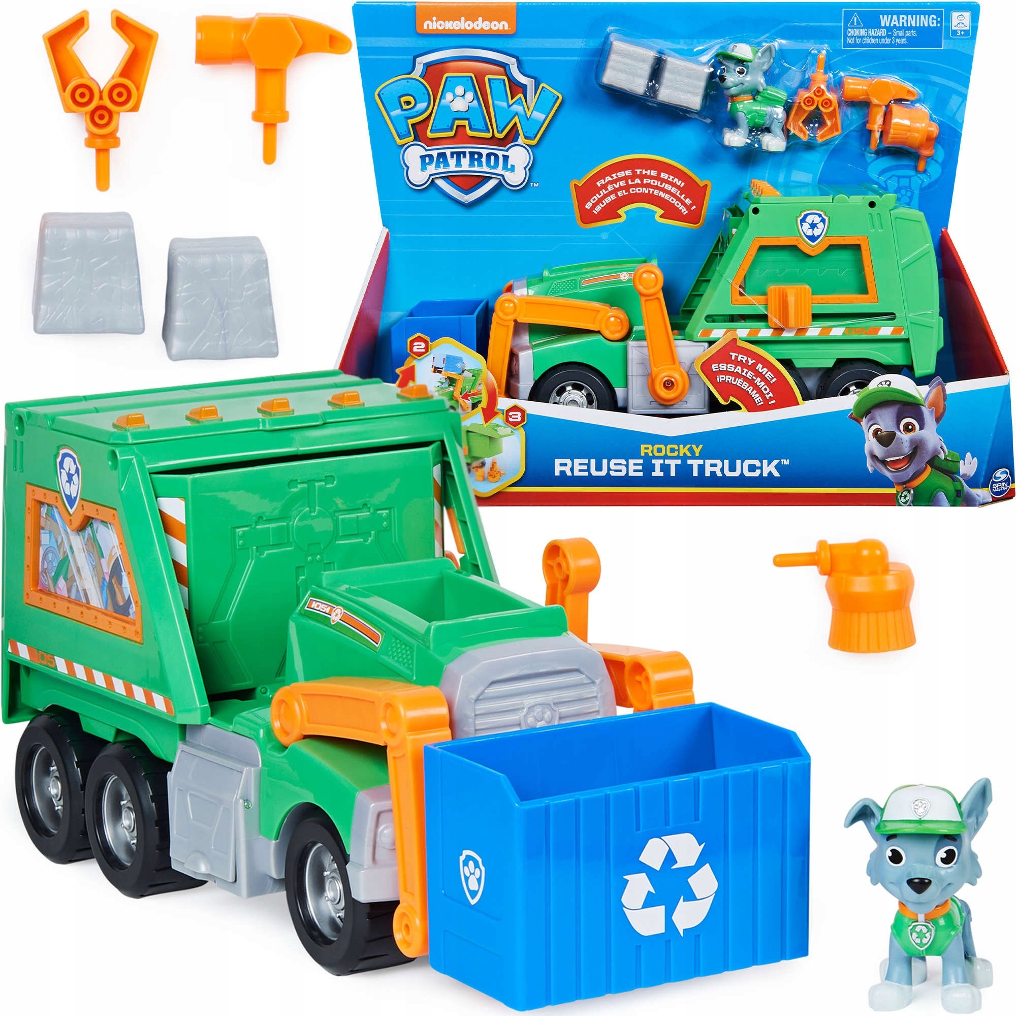 

Psi Patrol Rocky I Duża Śmieciarka Do Recyklingu