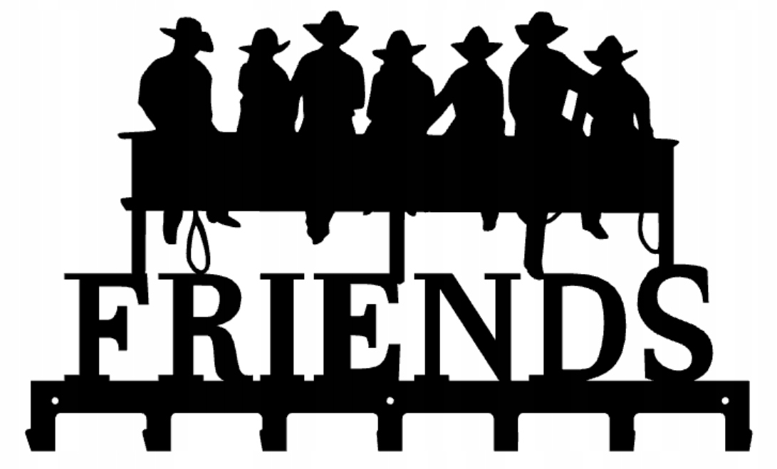 

Wieszak na ubrania ręczniki Friends Czarny Loft