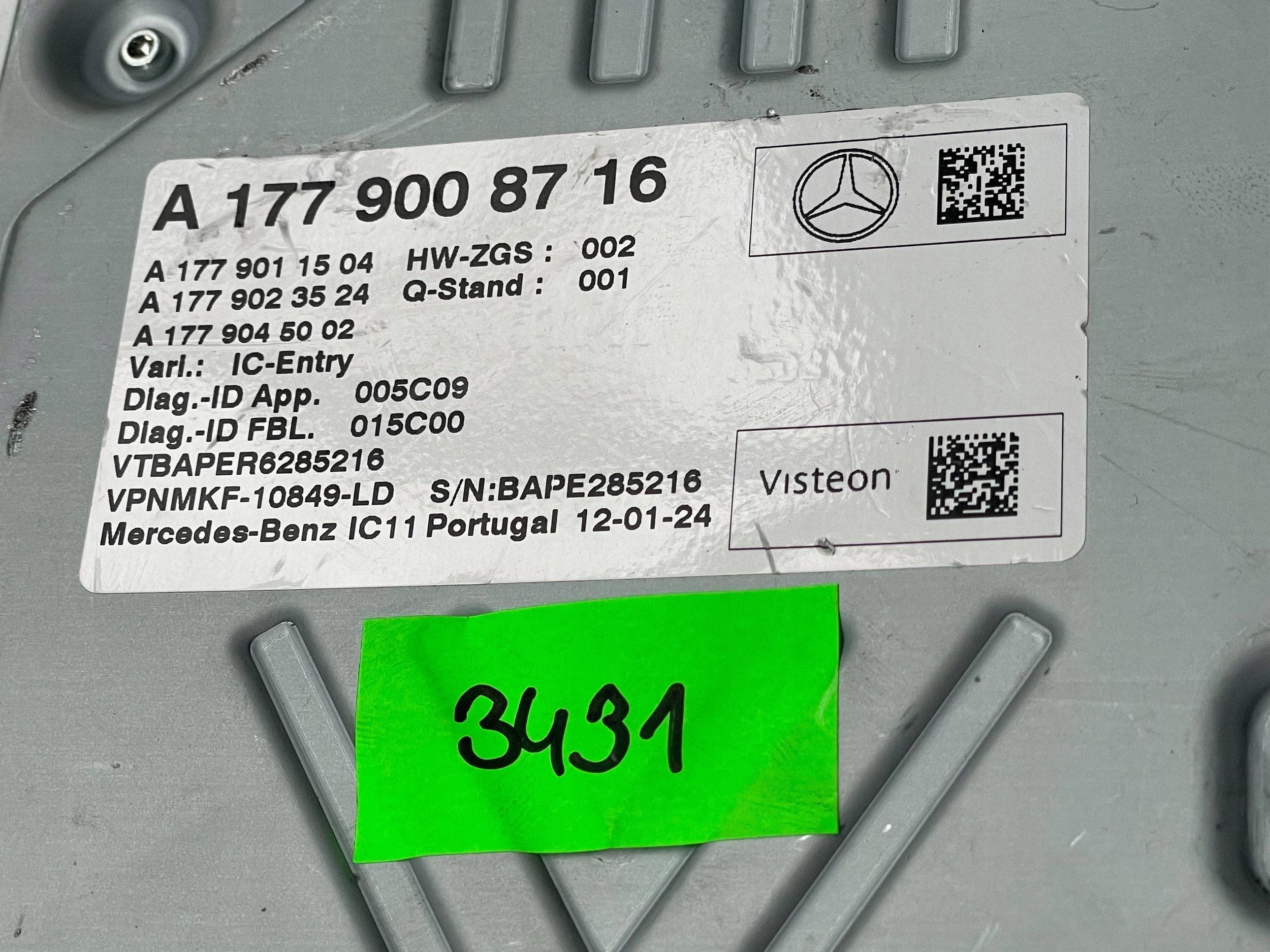 MERCEDES W177 Module Instruments tachymètre compte tours A1779008716 !J
