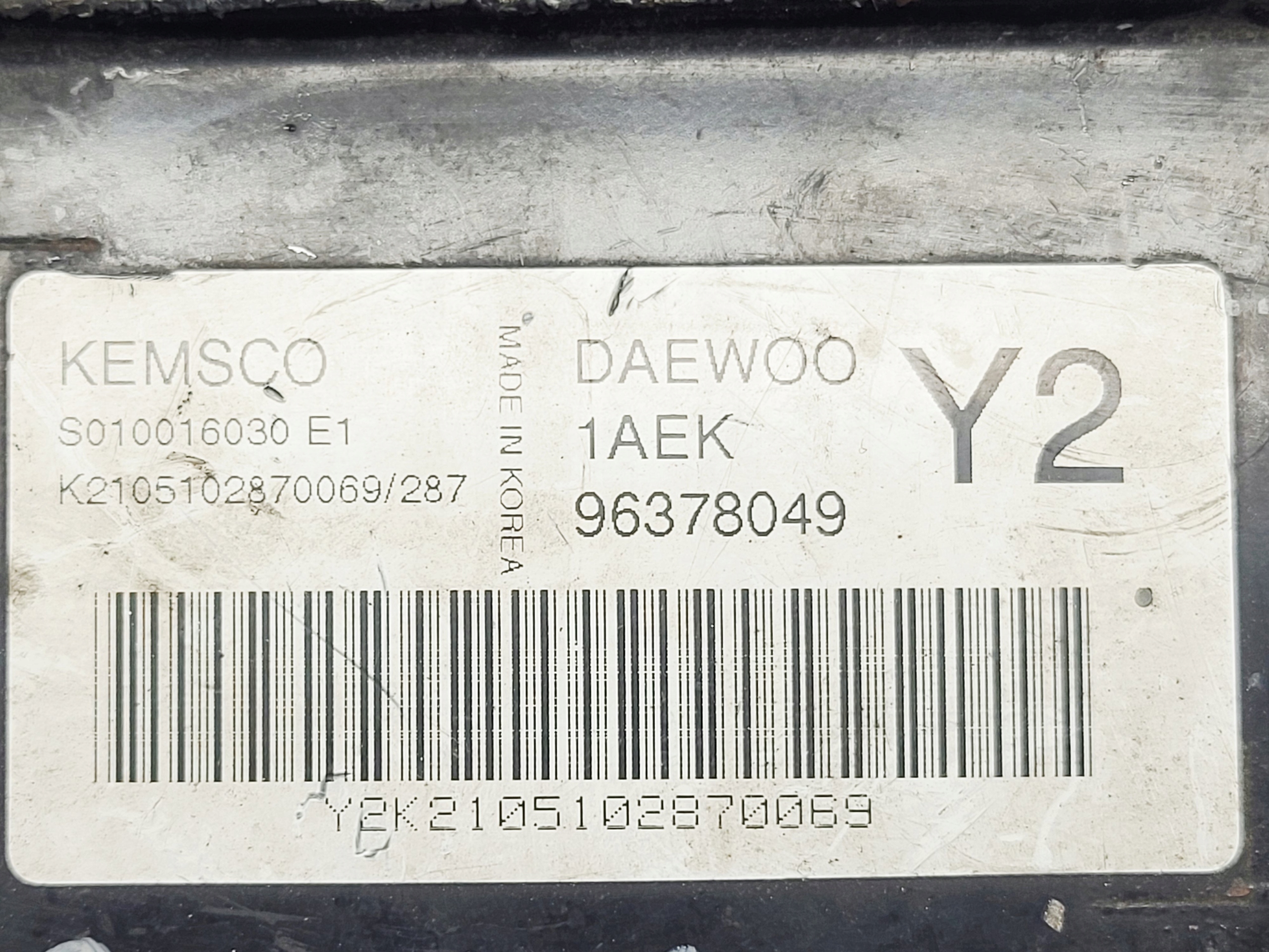computer control unit of the engine Daewoo TACUMA 1.8 S010016030 96378049