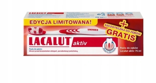 

Lacalut Activ, Pasta do zębów, 75 ml Szczoteczka