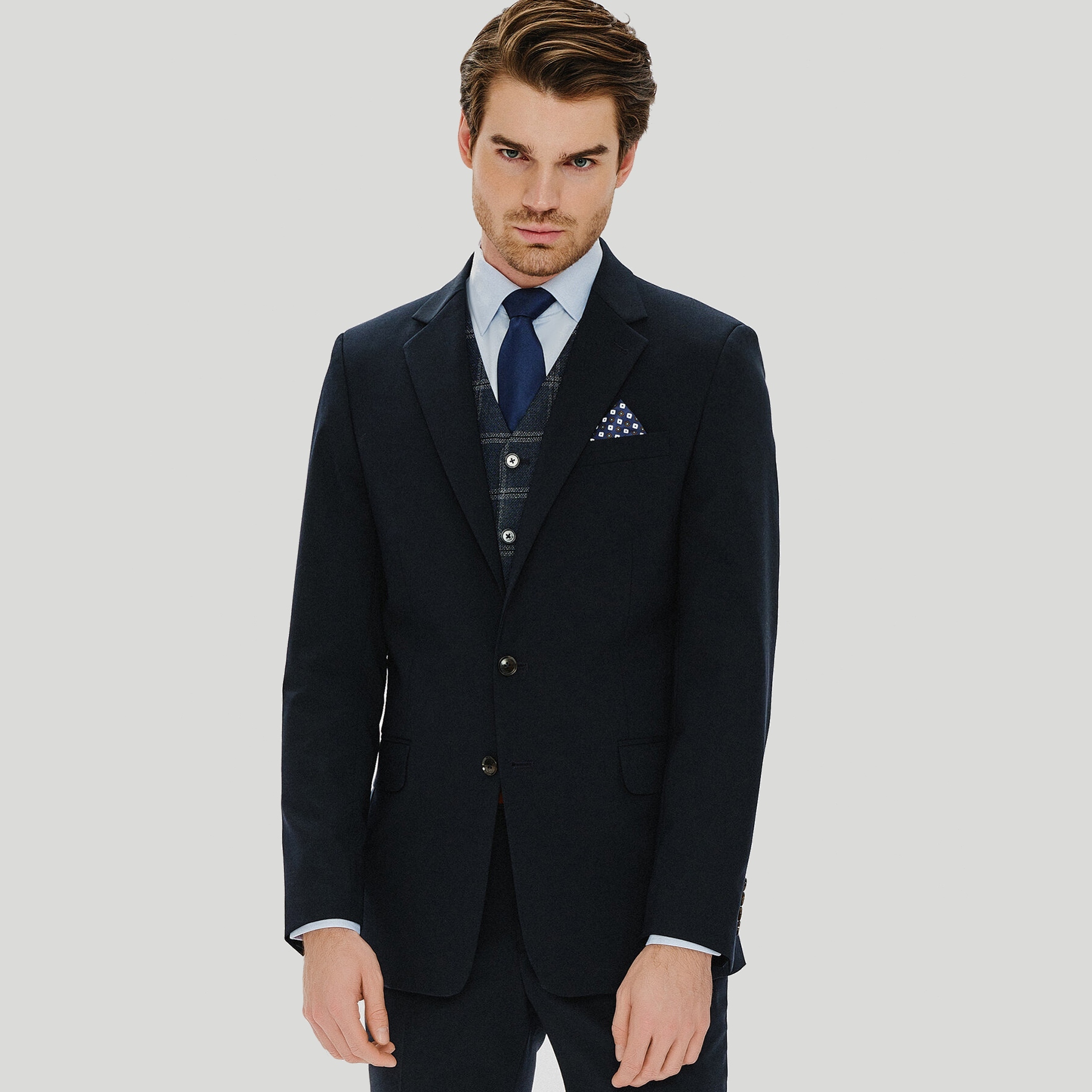 Modrá sako obleková bunda Pako Lorente 176/56