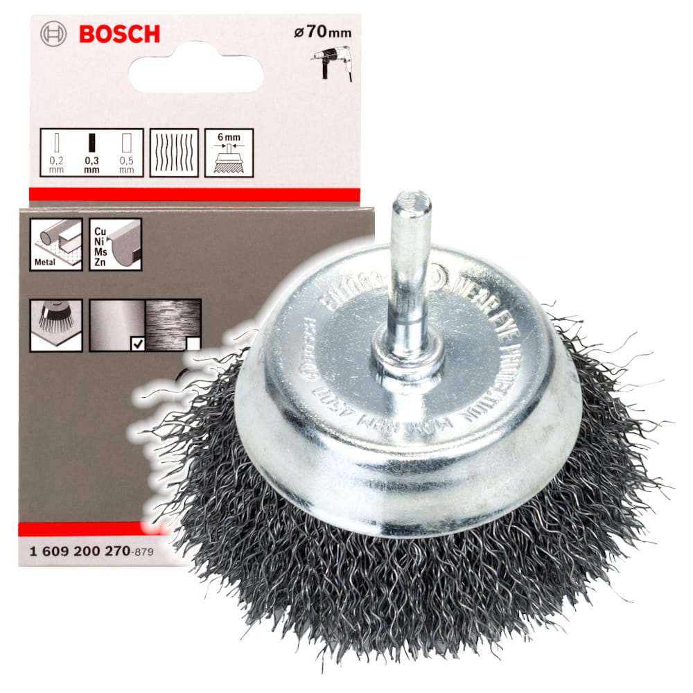

Garnkowa szczotka druciana falista Bosch 70mm