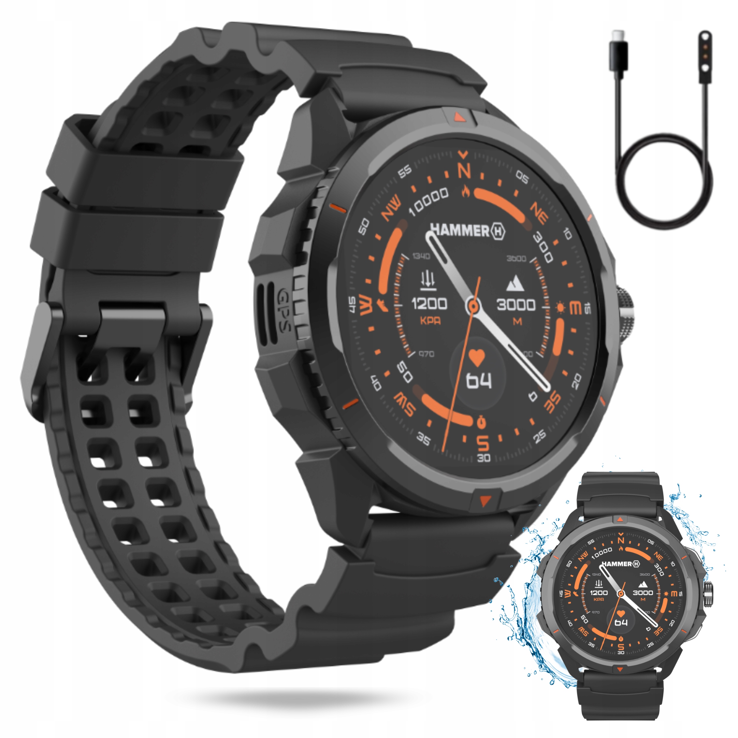 Hammer Inteligentné Hodinky 2 Hodinky Bluetooth Vodotesné Gps Omáčka Rozhovory