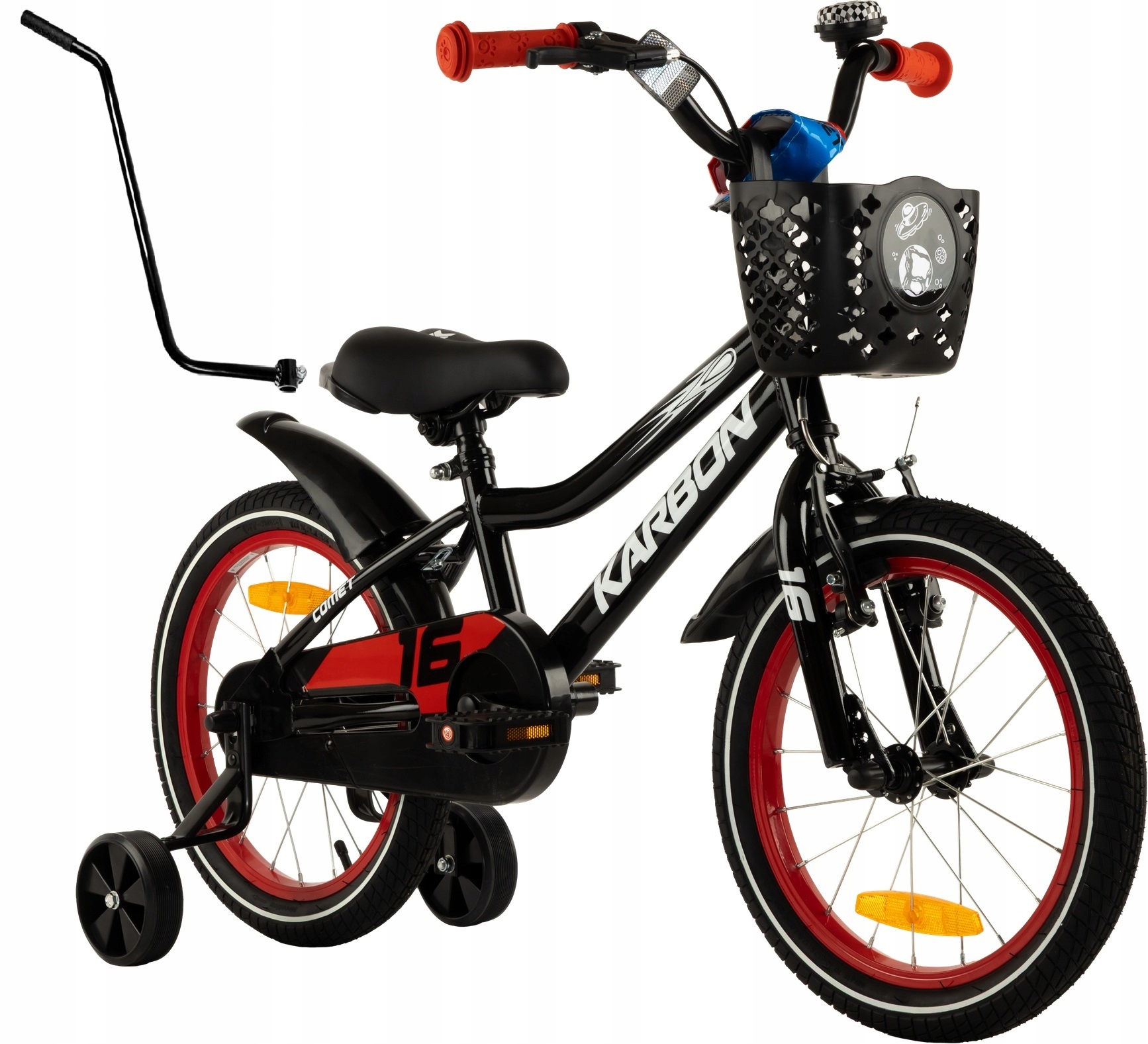 Rower dziecięcy 16 cali Dla Chłopca Karbon Alvin Comet Rowerek Prowadnik