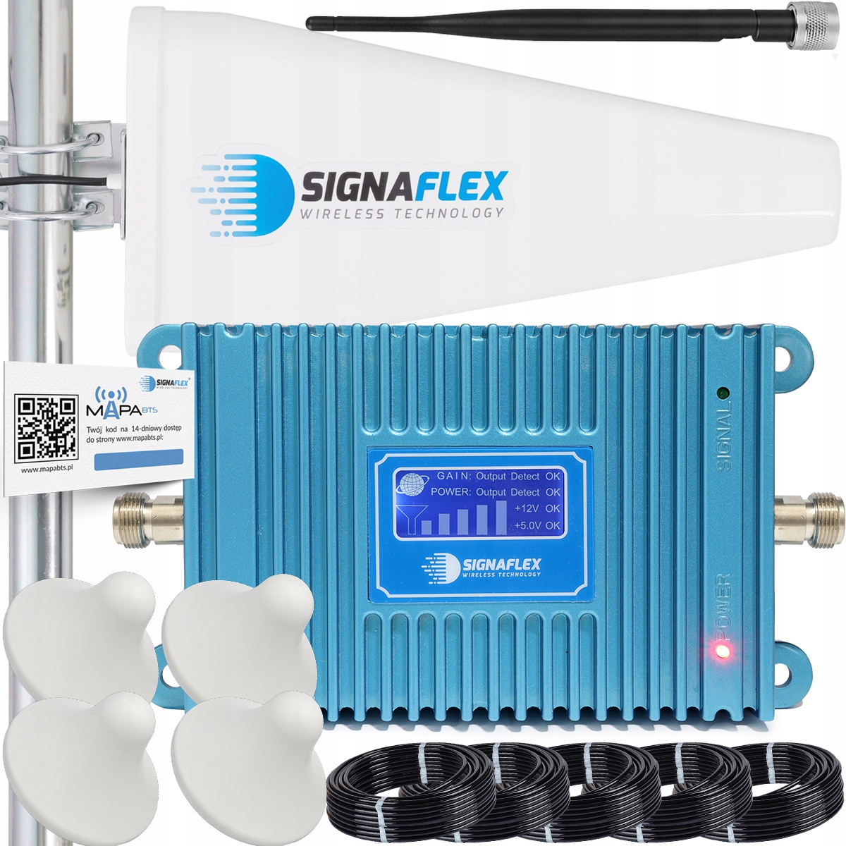 Sada Zosilňovačov Dosahu Signálu Mobilného Telefónu Gsm 2G Antény 10 m