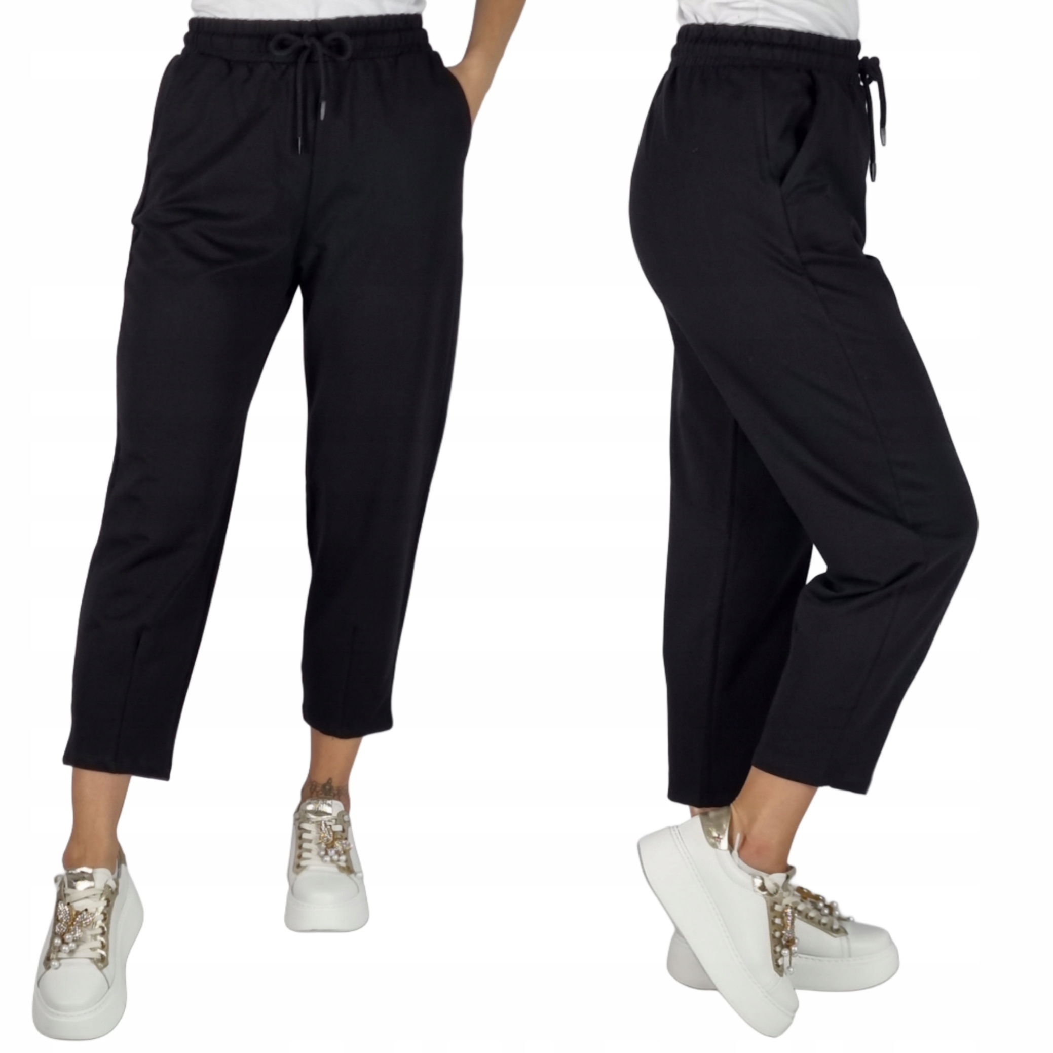 Megi Spodnie Dresowe Czarne 7/8 Rozmiar S-m