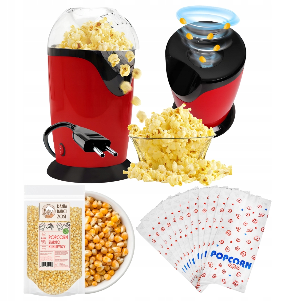 Sada Domácí Popcornovač Kukuřičné Zrno Sáčky Na Popcorn