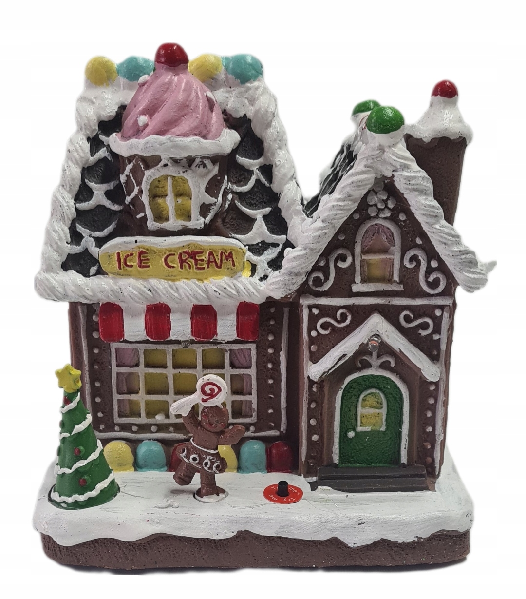 WIOSKA SCENKA ŚWIĄTECZNA MAGIC VILLAGE LED DOMEK SKLEP LODZIARNIA STRAGAN