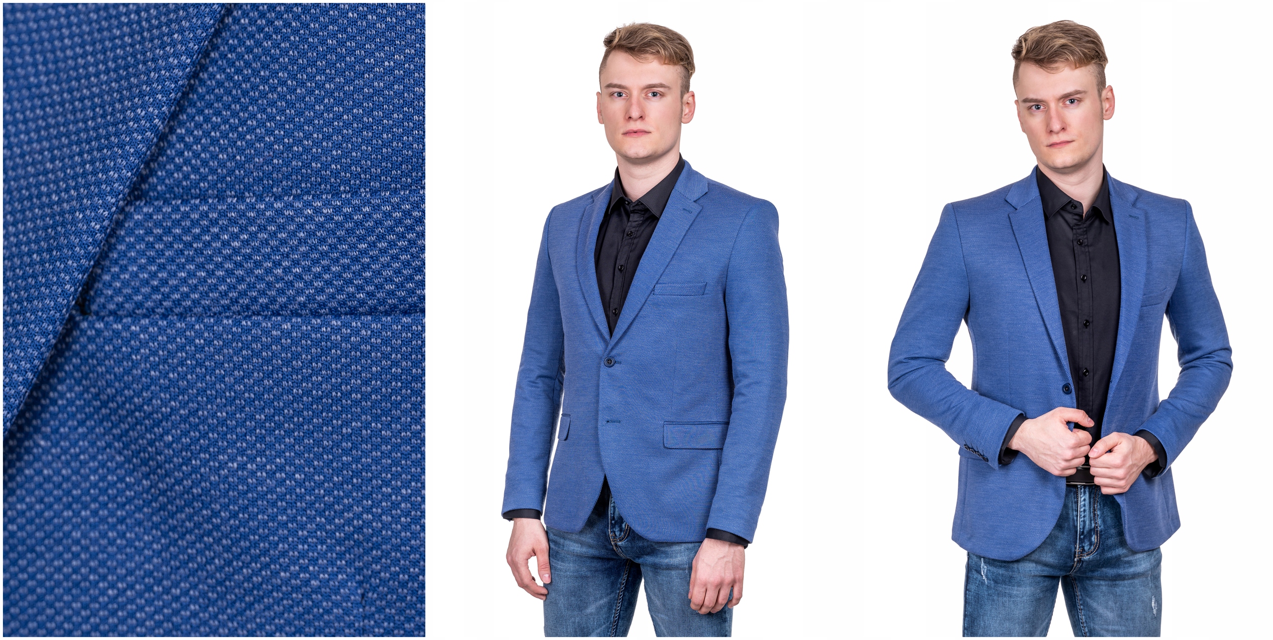 Modna marynarka męska jasny granat 02 rozm.50 M