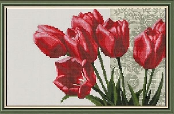 Křížková výšivka počítaná sada (kanva, mulina)