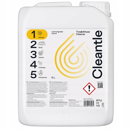 

Cleantle Tire & Wheel Cleaner Do felg i opon 5L