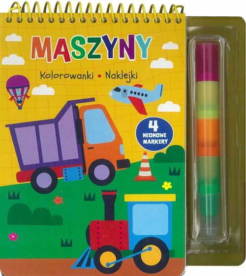 Maszyny. Kolorowanki Naklejki